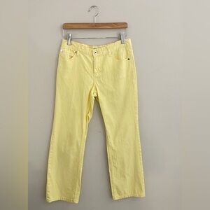 Tommy Hilfiger Banana Yellow Straight Leg Jeans bootcut coastal chic preppy fall